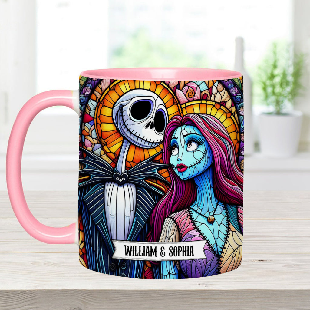 Personalized Jack and Sally Accent Mug Custom Couples Gift