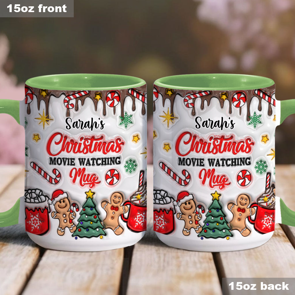 Personalized Christmas Movie Watching Mug Custom Name Gift