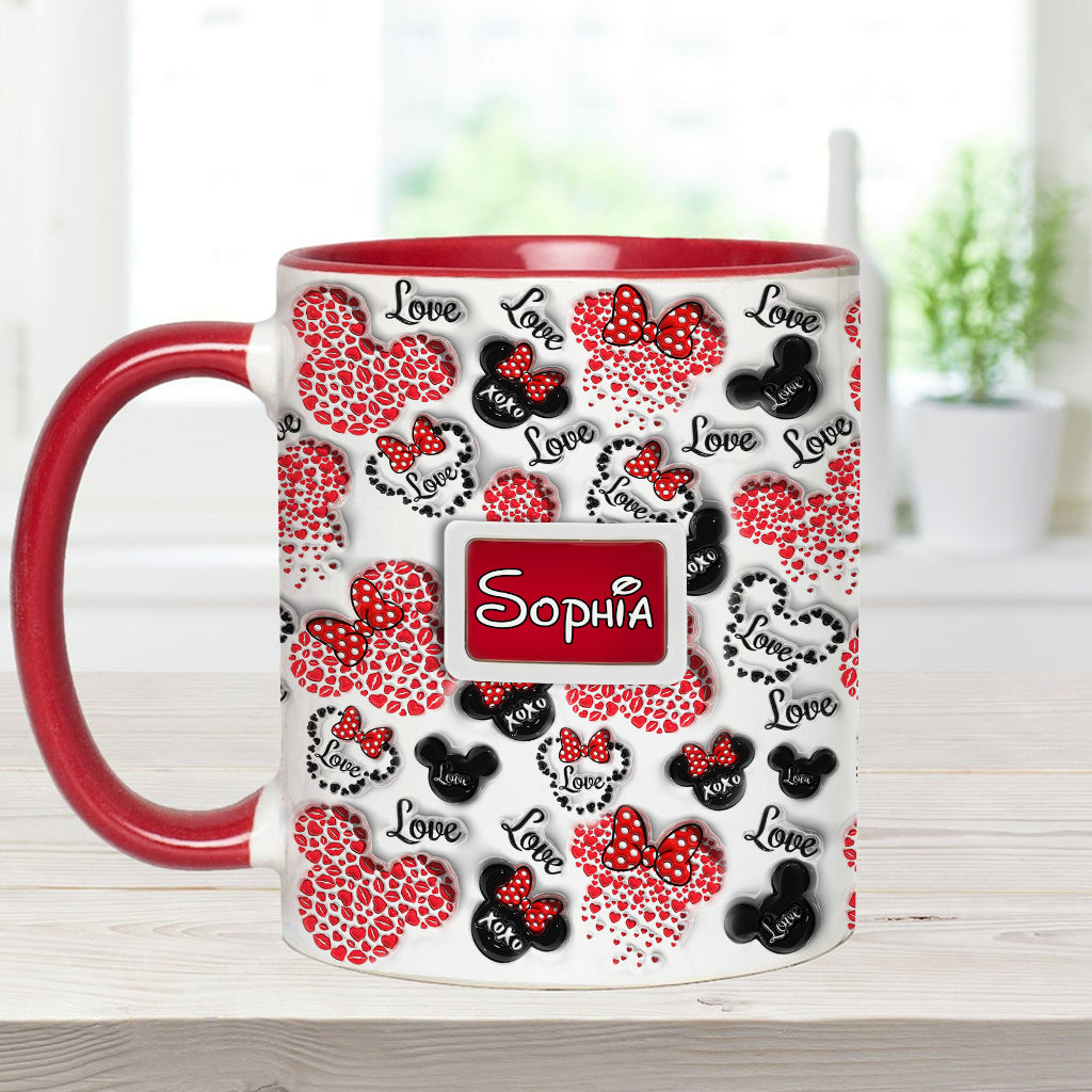 Personalized Mouse Accent Mug Custom Name Gift for Her
