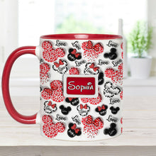 Load image into Gallery viewer, Personalized Mouse Accent Mug Custom Name Gift for Her
