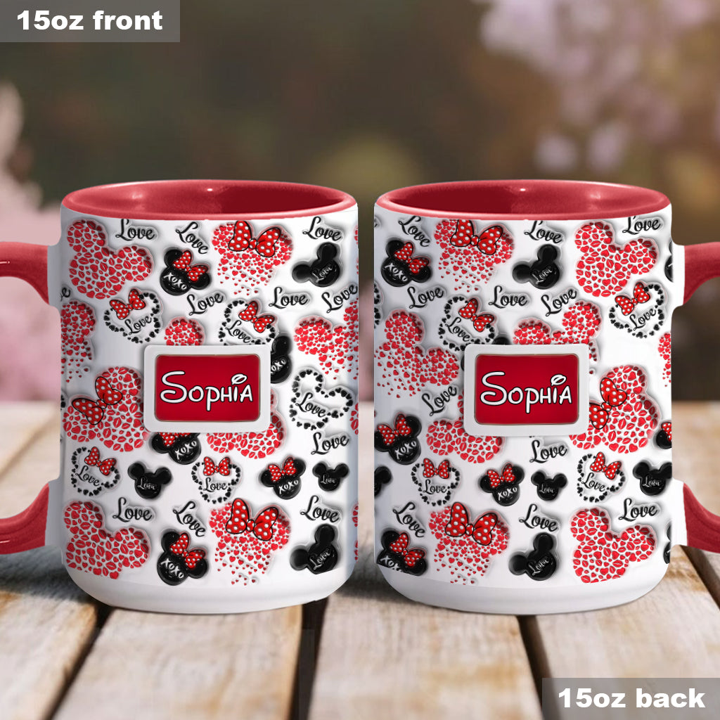 Personalized Mouse Accent Mug Custom Name Gift for Her