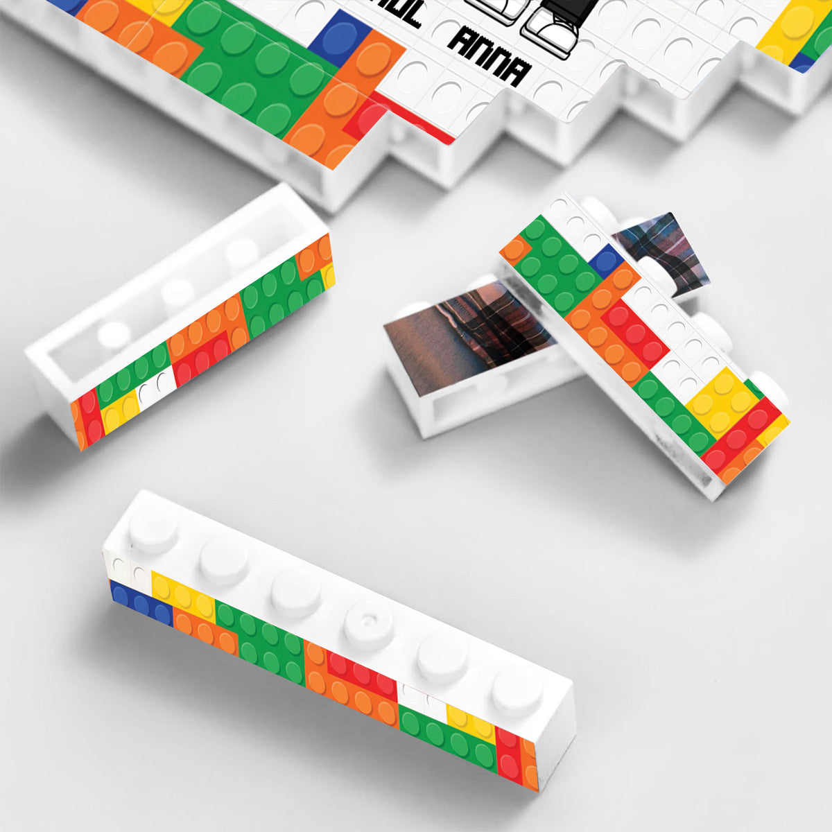 Personalized Family Building Brick Blocks Customizable Family Name Gift