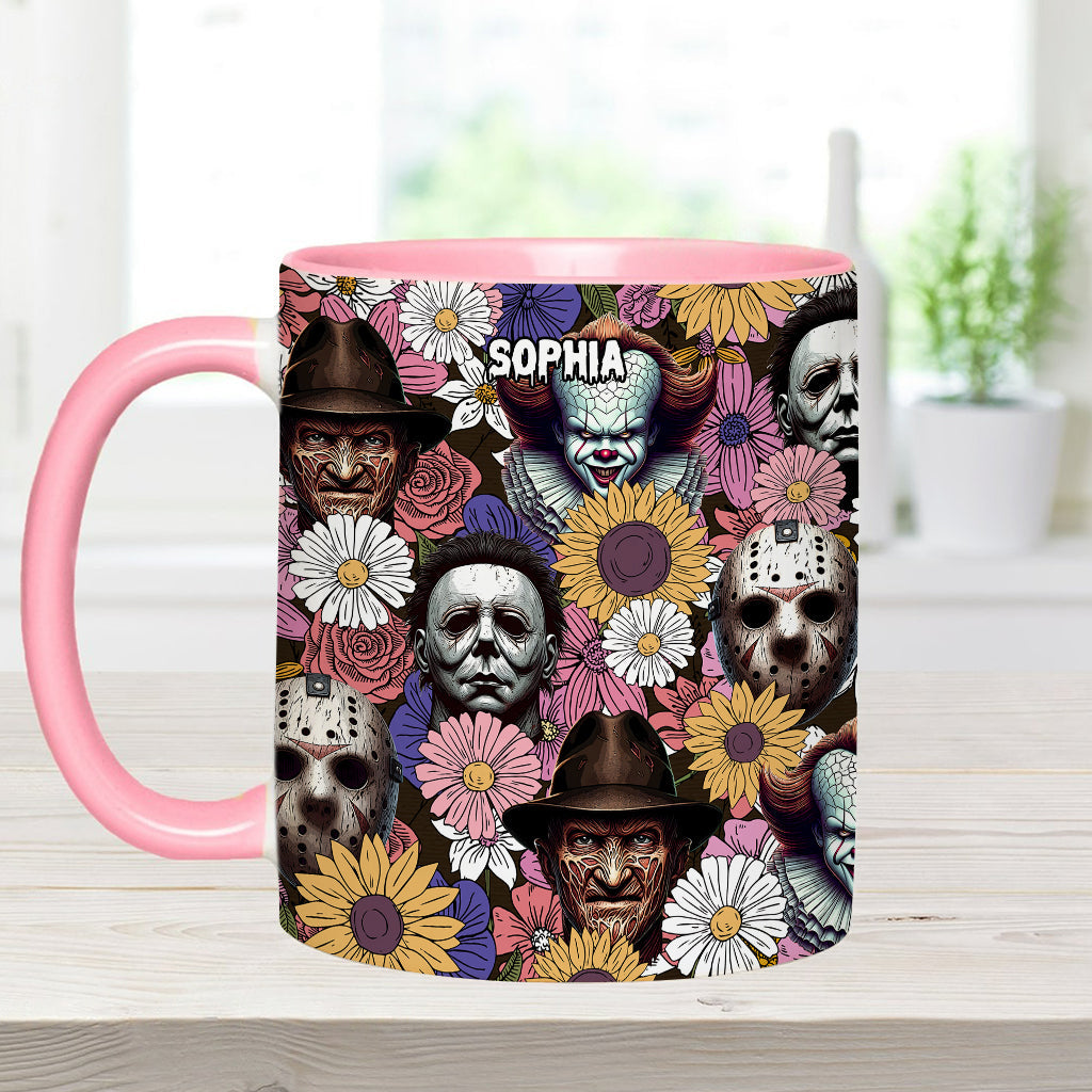 Personalized Horror Movie Accent Mug with Custom Name Gift