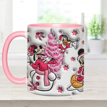 Load image into Gallery viewer, Personalized Christmas Mouse Accent Mug Custom Name Gift
