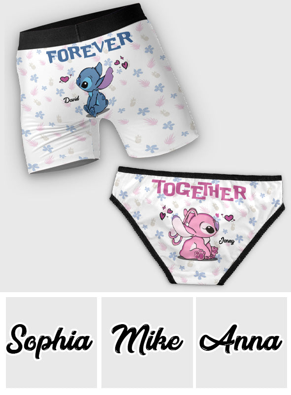 Personalized Lace Border Briefs and Boxer Briefs for Couples | Custom Name Gift