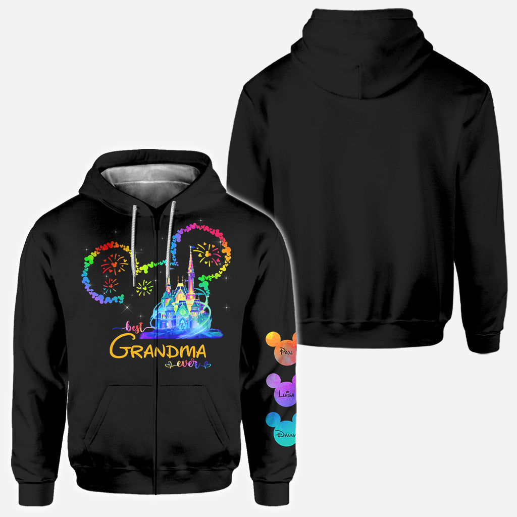 Personalized Colorful Mouse Ear All Over Shirt Gift for Grandma