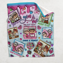 Load image into Gallery viewer, Personalized Flannel Mouse Blanket Custom Name Gift for Couples
