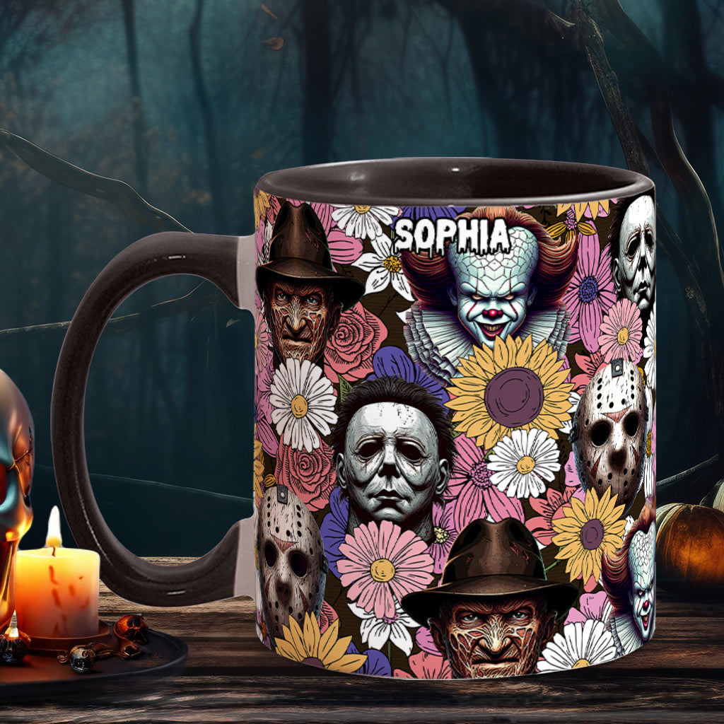 Personalized Horror Movie Accent Mug with Custom Name Gift