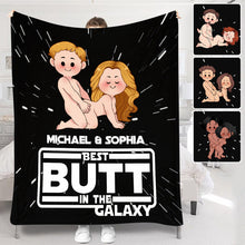 Load image into Gallery viewer, Personalized Best Butt in the Galaxy Blanket for Couples
