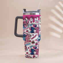 Load image into Gallery viewer, Personalized Ohana Tumbler With Handle Custom Gift for Couples
