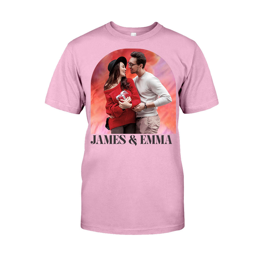 Personalized Couple T-shirt & Hoodie Custom Names Gift for Valentine’s Day
