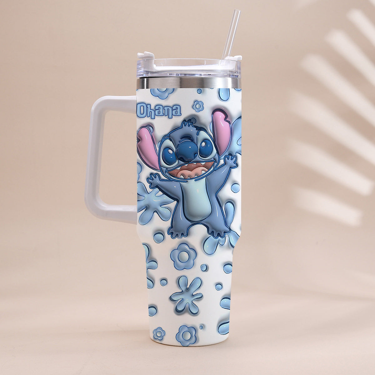 Personalized Ohana Tumbler with Handle Custom Design Gift