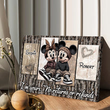 Load image into Gallery viewer, Personalized Mouse Mickey Minnie Canvas Art Gift for Couple

