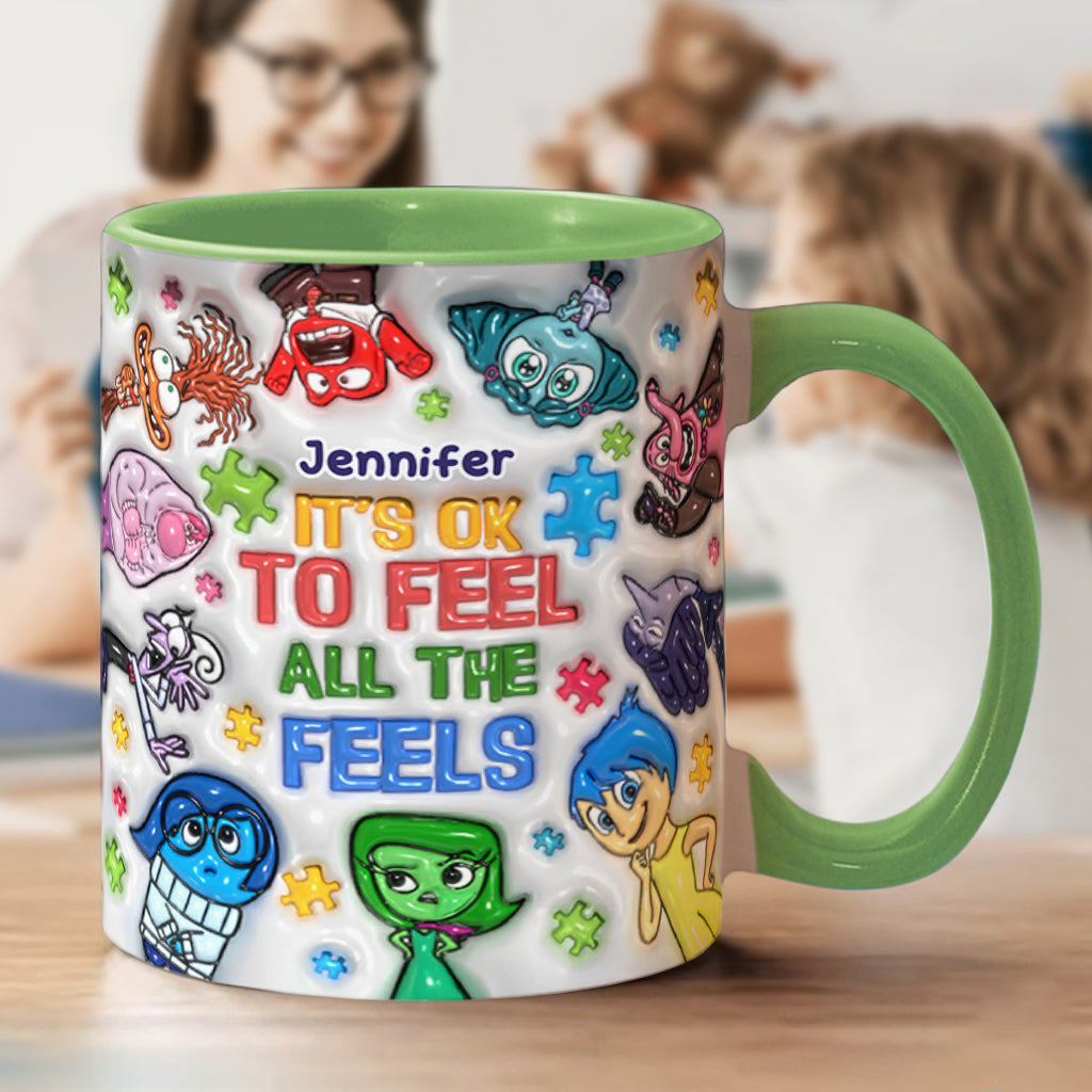 Personalized Autism Awareness Accent Mug for Kids | Custom Name Gift