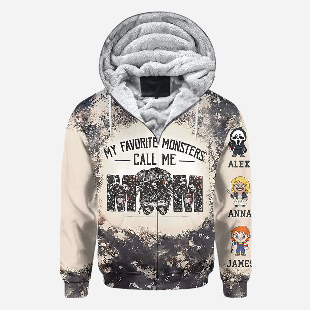 Personalized All-Over Shirt My Favorite Monsters Call Me Mom Gift for Mother's Day