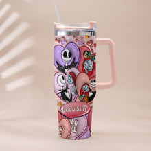 Load image into Gallery viewer, Personalized Tumbler With Handle for Couples | Unique Gift Idea
