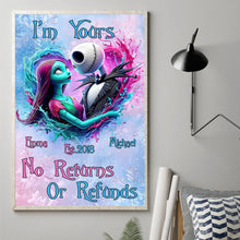 Load image into Gallery viewer, Personalized Nightmare Before Christmas Canvas Print Gift for Couples
