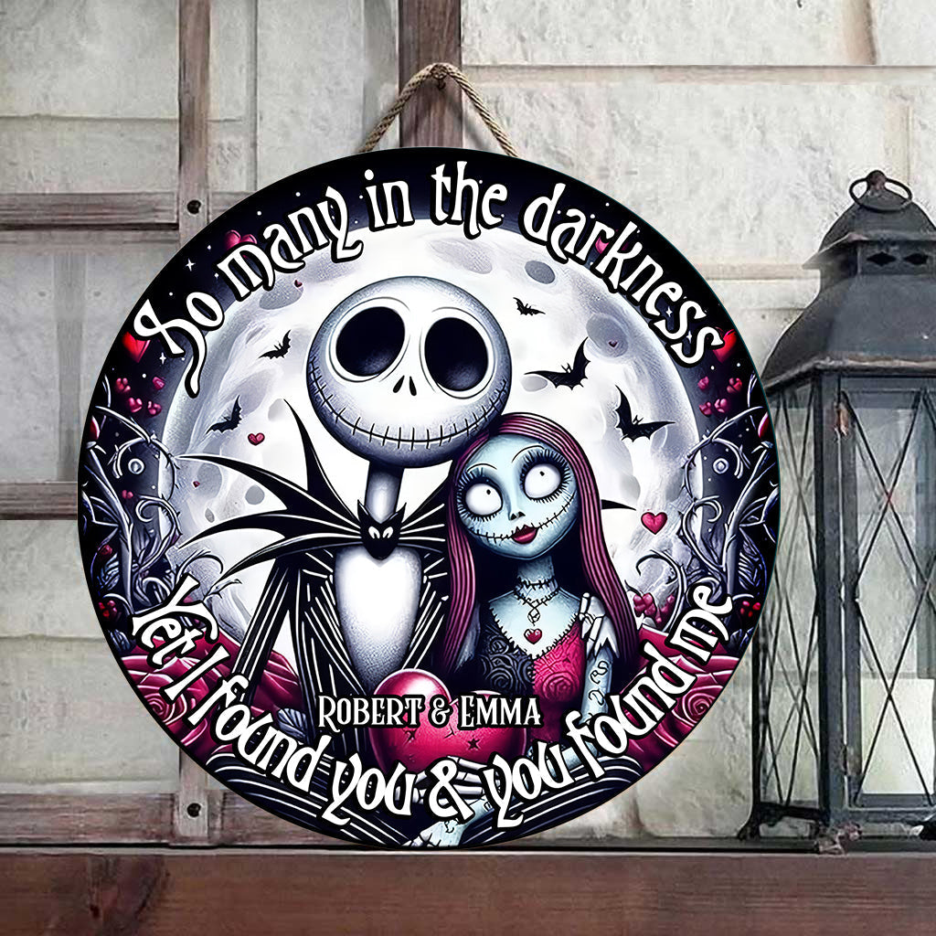 Personalized Nightmare Round Wood Sign Custom Couple Gift for Wedding Anniversary