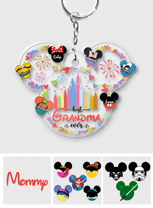 Personalized Best Grandma Ever Acrylic Keychain Gift