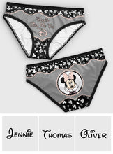 Load image into Gallery viewer, Personalized Lace Border Women Briefs Custom Text Gift
