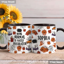 Load image into Gallery viewer, Personalized Halloween Accent Mug Custom Name Gift Idea

