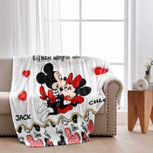 Load image into Gallery viewer, Personalized Mouse Blanket Cute Love Gifts for Couples
