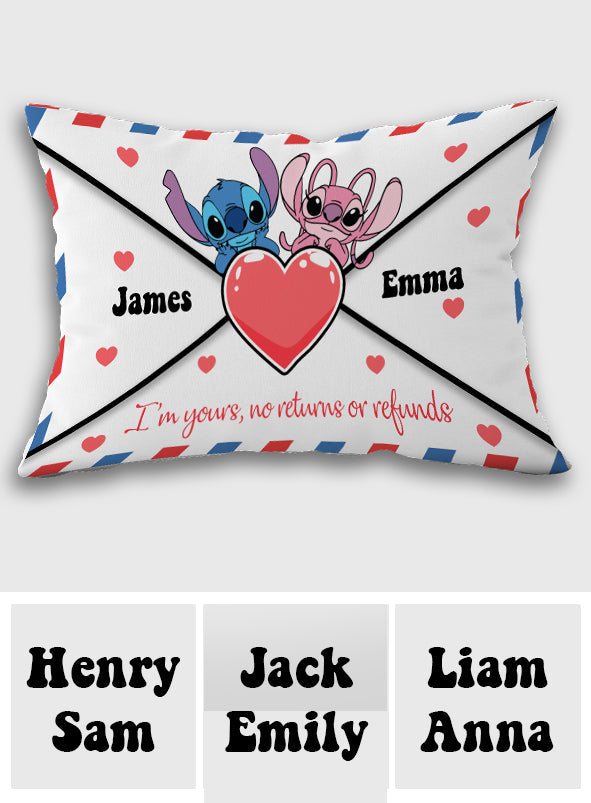 Personalized Ohana Love Letter Pillow Cover Custom Names Gift