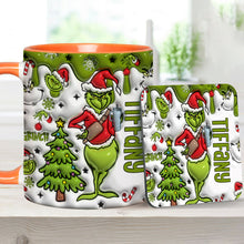 Load image into Gallery viewer, Personalized Grinch Accent Mug Custom Name Gift for Christmas
