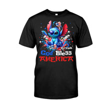 Load image into Gallery viewer, Personalized God Bless America T-Shirt &amp; Hoodie for July 4th Gift
