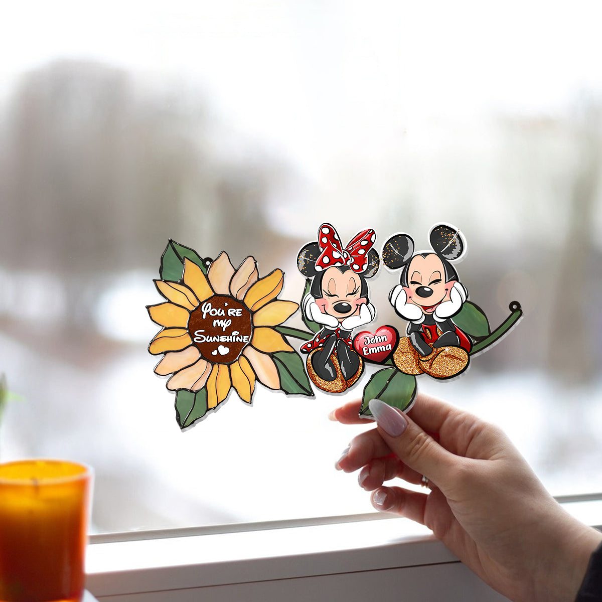 Personalized Sunflower Suncatcher Ornament for Home Decor