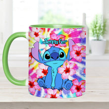 Load image into Gallery viewer, Personalized Tie Dye Accent Mug with Name for Birthday or Christmas
