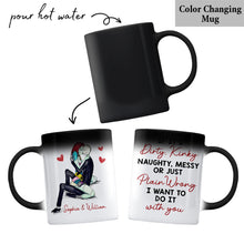 Load image into Gallery viewer, Personalized Kinky Couple Mug Custom Name Gift for Valentine's Day
