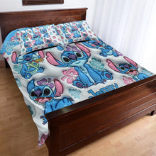 Load image into Gallery viewer, Personalized Ohana Bedding Set with Cute Stitch Design | Custom Name Gift
