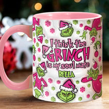 Load image into Gallery viewer, Personalized Grinch Accent Mug Custom Name Christmas Gift
