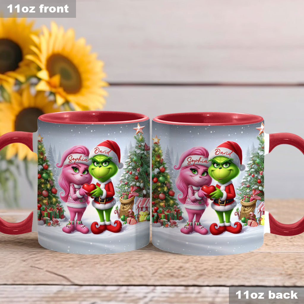 Personalized Merry Grinchmas Accent Mug Custom Name Gift for Christmas