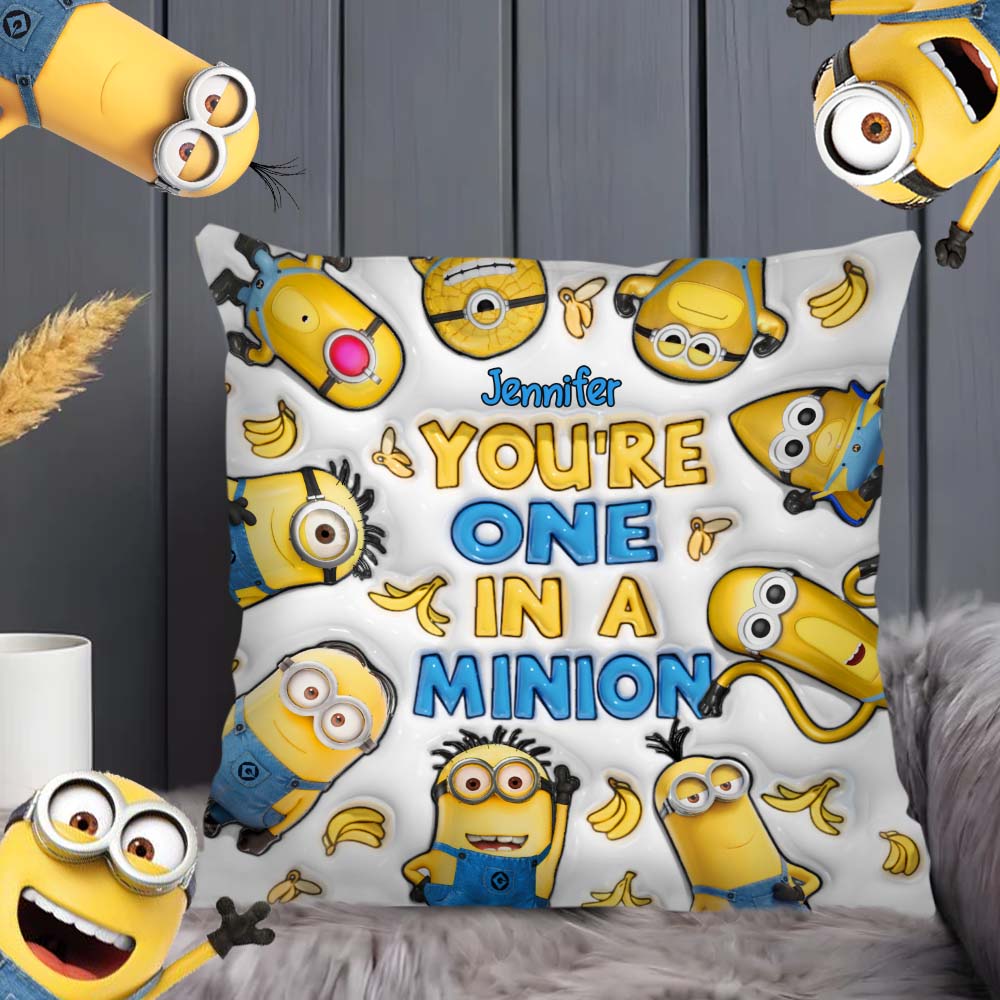 Personalized You're One In A Minion Throw Pillow Gift