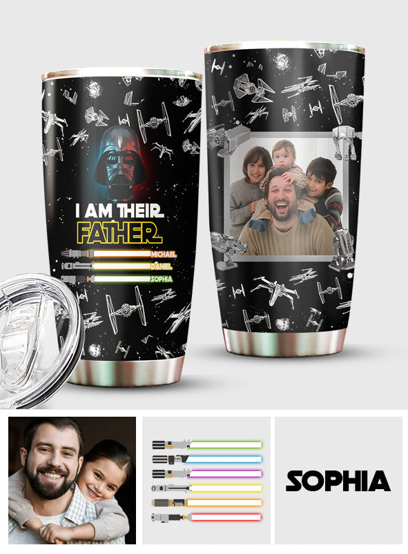 Personalized Father Tumbler Custom Name Galaxy Design Gift