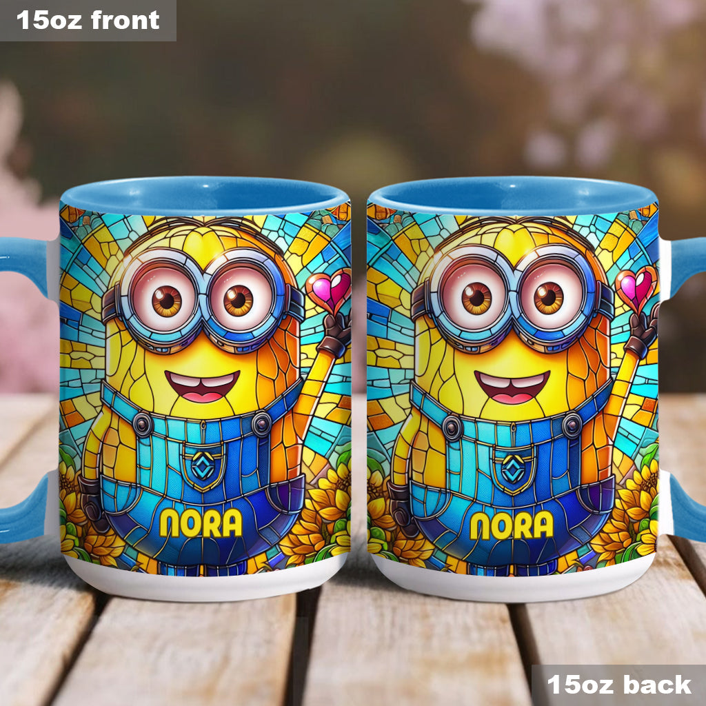 Personalized Minion Accent Mug Custom Name Gift for Kids