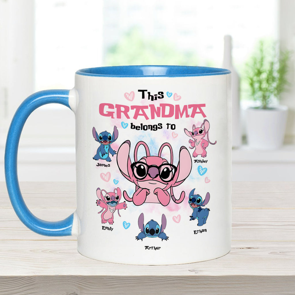 Personalized Accent Mug This Grandma Belongs To Custom Name Gift