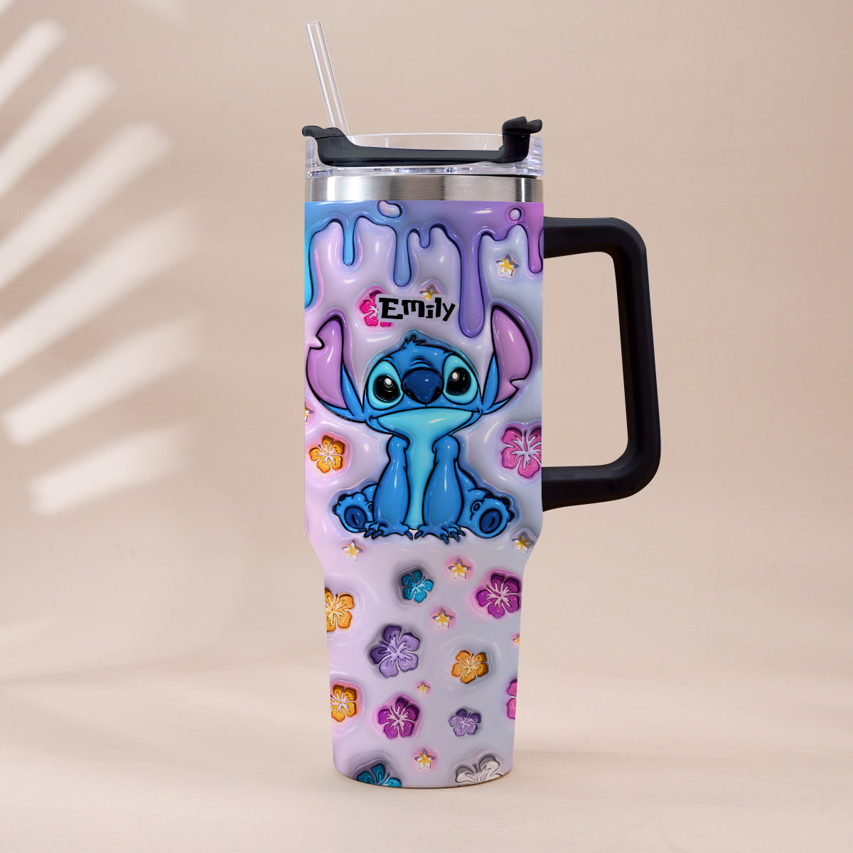 Personalized Ohana Tumbler with Handle Custom Name Gift Idea