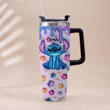 Load image into Gallery viewer, Personalized Ohana Tumbler with Handle Custom Name Gift Idea
