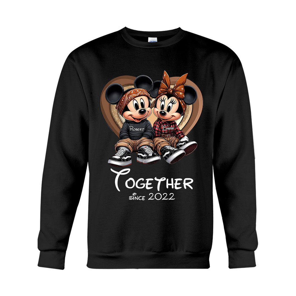 Personalized Chicano Couple T-shirt & Hoodie Gift Together Since 2022