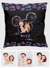 Load image into Gallery viewer, Personalized Best Butt Ever Mouse Ears Throw Pillow for Couples
