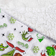 Load image into Gallery viewer, Personalized Grinchmas Blanket Hoodie Gift for Kids - Cozy Holiday Apparel
