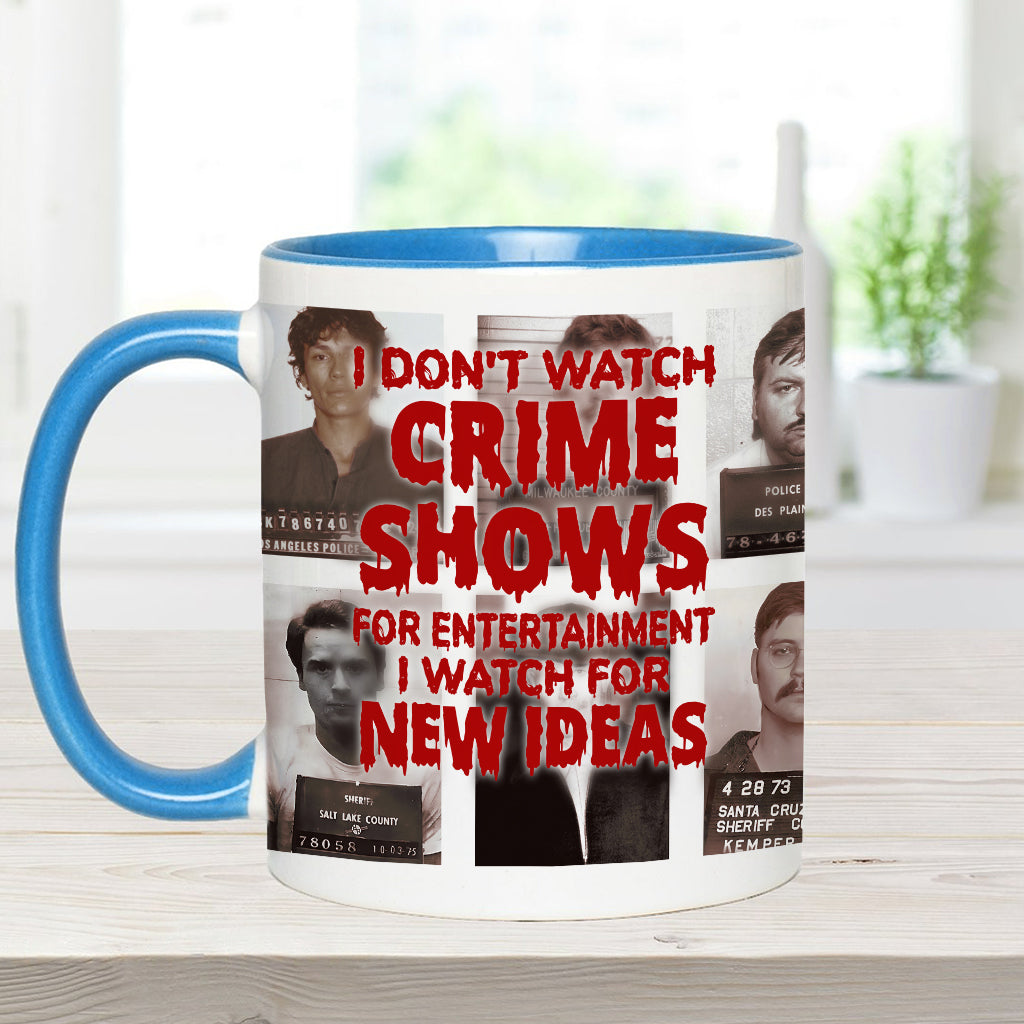 Personalized Accent Mug with Funny Crime Show Quote Gift Idea