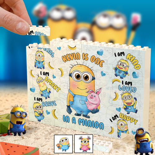 Personalized Minions Building Brick Block Custom Design Gift