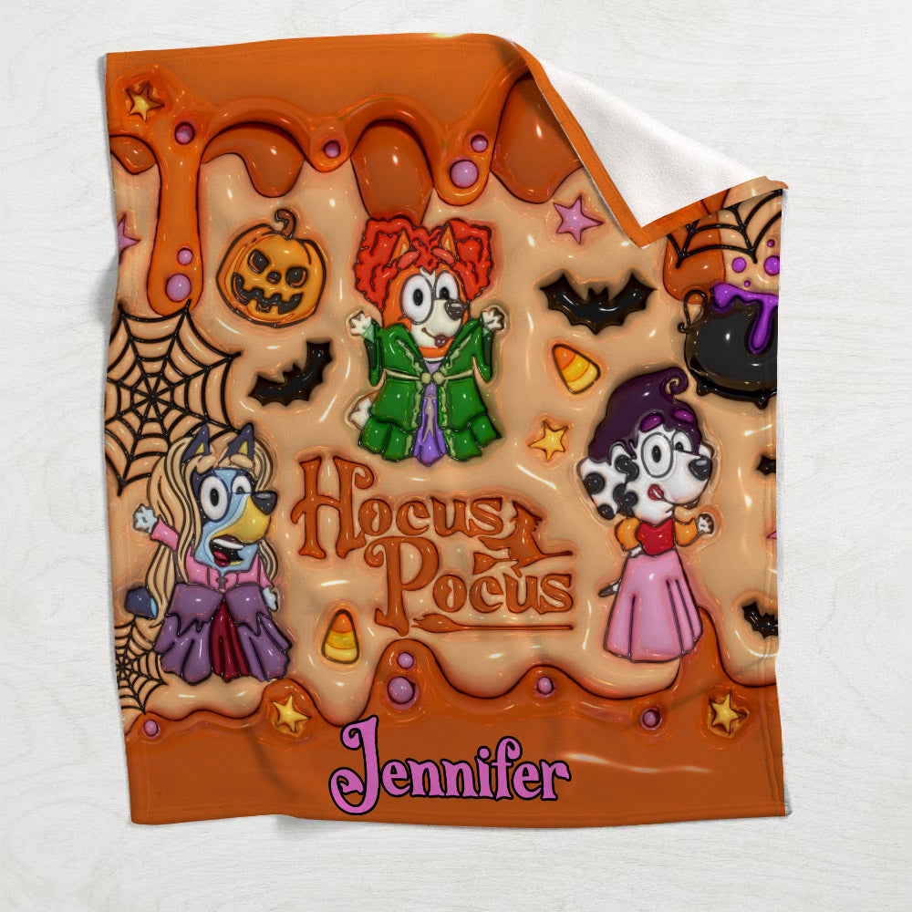Personalized Hocus Pocus Halloween Blanket Gift for Kids