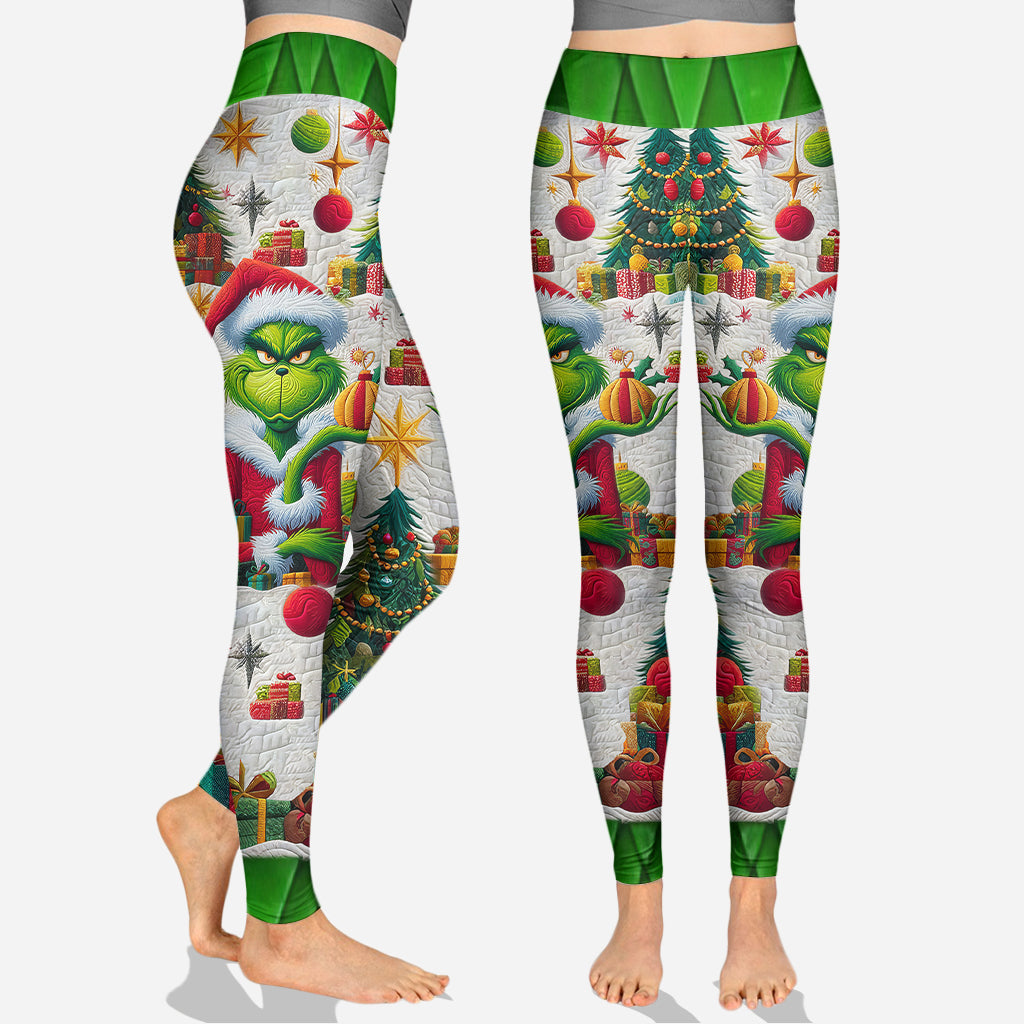 Personalized Grinchmas Hoodie and Leggings Set Custom Name Christmas Gift