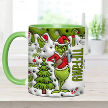 Load image into Gallery viewer, Personalized Grinch Accent Mug Custom Name Gift for Christmas
