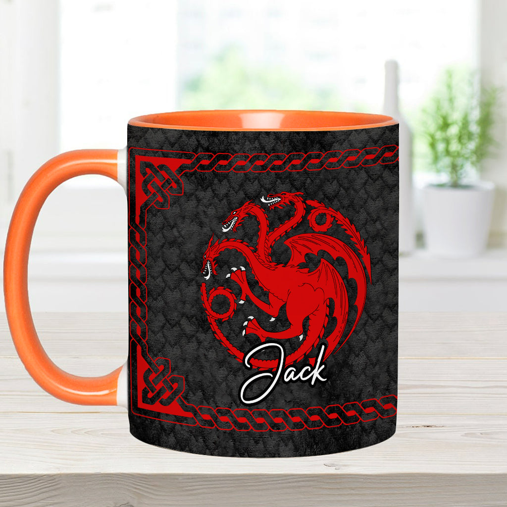 Personalized Accent Mug with Dragon Design for Coffee Lovers